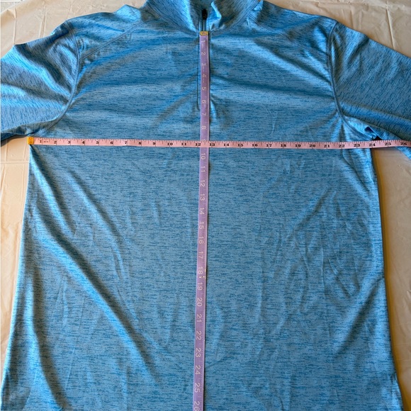 Light Blue Quarter-Zip Performance Pullover - Picture 7 of 9